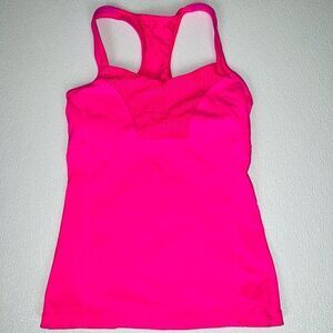 Lorna Jane Hot Pink Racerback Mesh Tank Top Size Xs